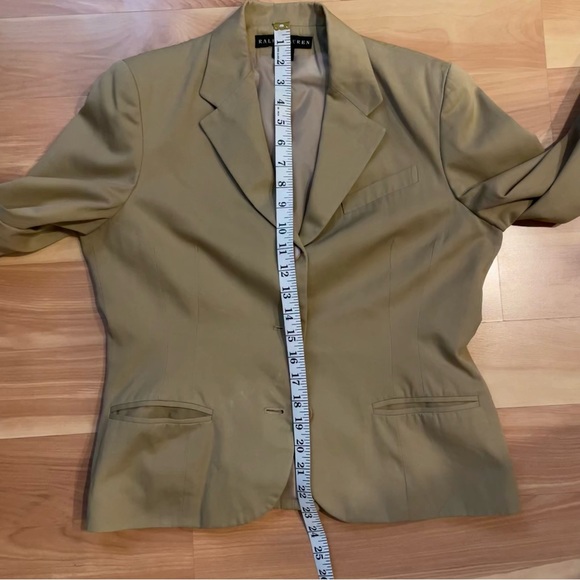 Ralph Lauren BLack Label Khaki Tan Business Casual Classic Blazer Size 10 Medium - Picture 6 of 15